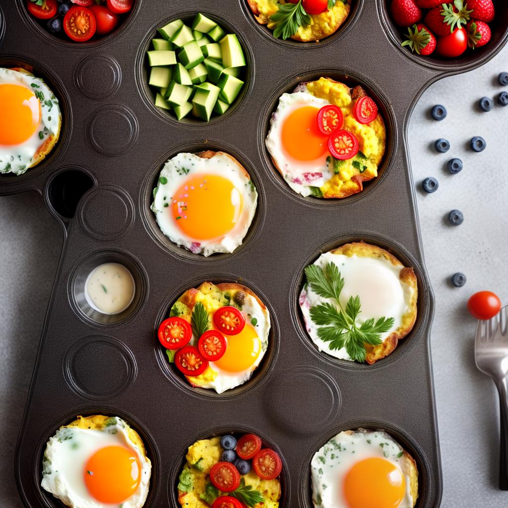 Using a Muffin Tin to Make Individual Egg and Veggie Breakfast Cups